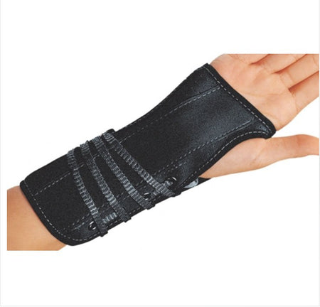 ProCare Left Wrist Support, Large-Wrist Brace ProCare Aluminum / Flannel / Suede Left Hand Black Large