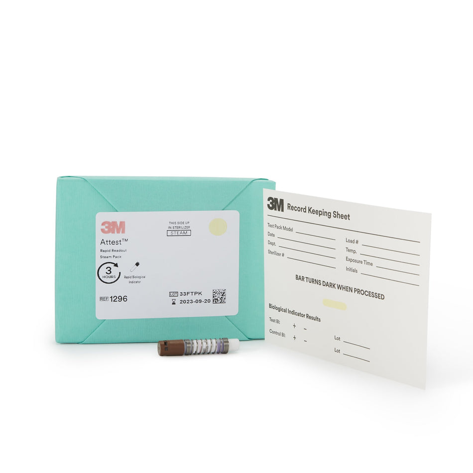 3M Attest Rapid Readout Sterilization Biological Indicator Pack-Attest Rapid Readout Sterilization Biological Indicator Pack Steam