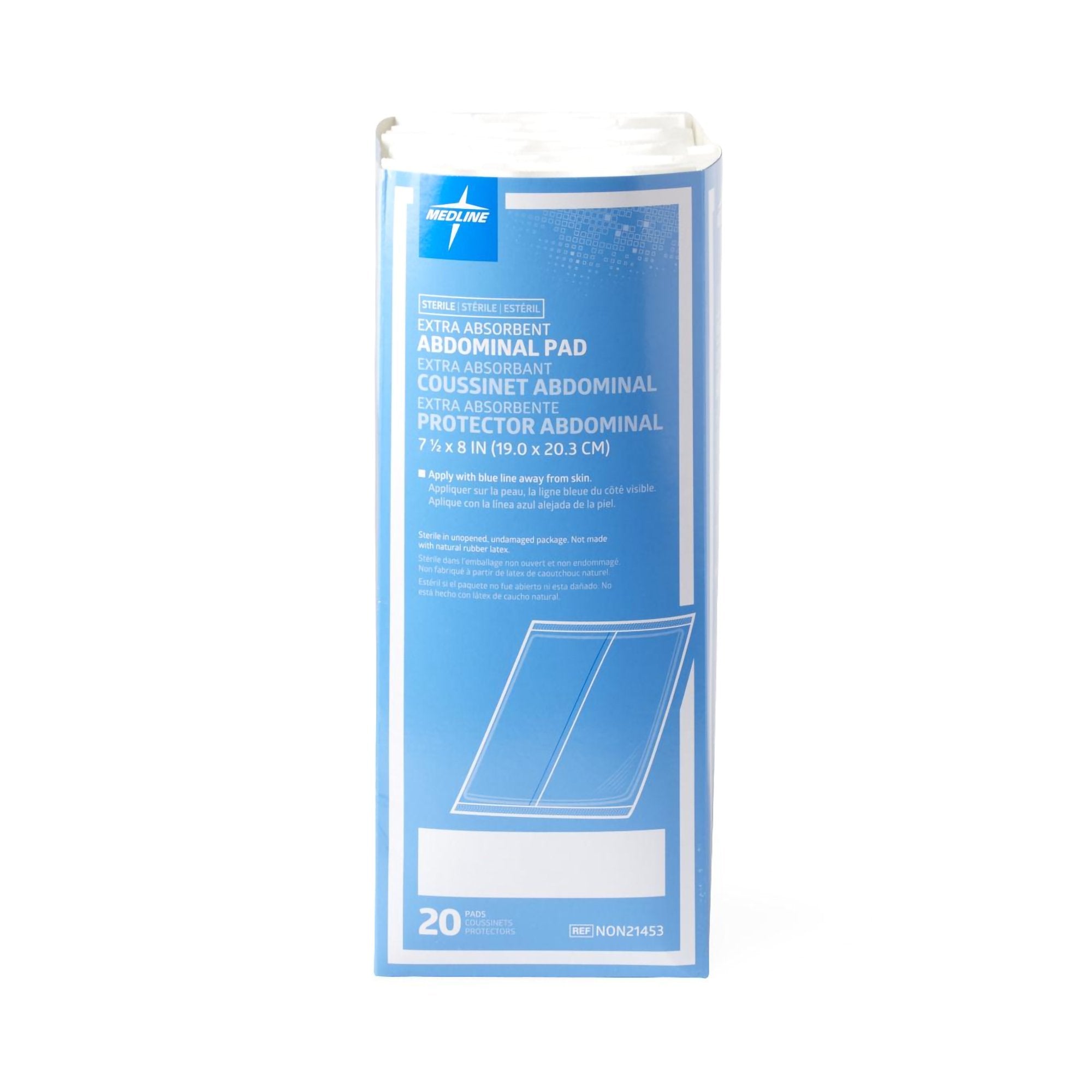 Medline Sterile Abdominal Pad, 7-1/2 x 8 Inch-Abdominal Pad Medline 7-1/2 X 8 Inch Sterile 1 per Pack