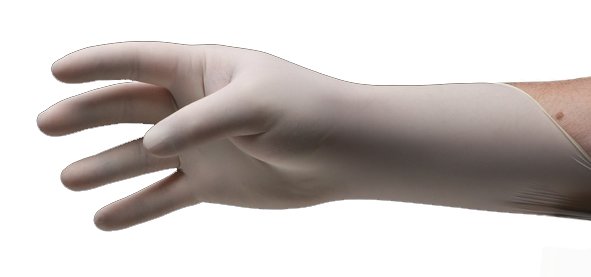 Exam Glove Pulse® 151 Series Medium NonSterile Latex Standard Cuff Length Fully Textured White Not Rated