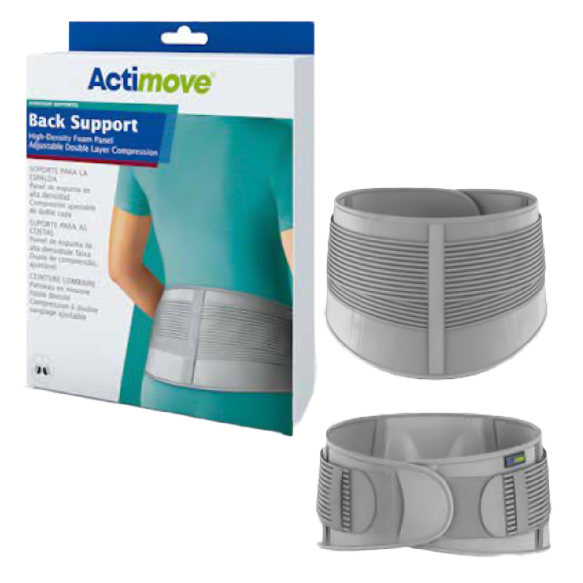 Actimove Everyday Supports Back Support with Double Layer Compression, Small / Medium-Back Support Actimove Everyday Supports Small / Medium Hook and Loop Closure 29 to 37 Inch Waist Circumference Adult