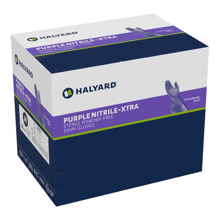 Purple Nitrile-Xtra™ Extended Cuff Length Exam Glove, Medium - Gloves>Exam Gloves - O&M Halyard Inc
