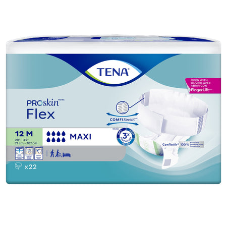 TENA ProSkin� Flex Maxi Belted Incontinence Briefs, Medium-Unisex Adult Incontinence Belted Undergarment TENA� ProSkin� Flex Maxi Size 12 Disposable Heavy Absorbency