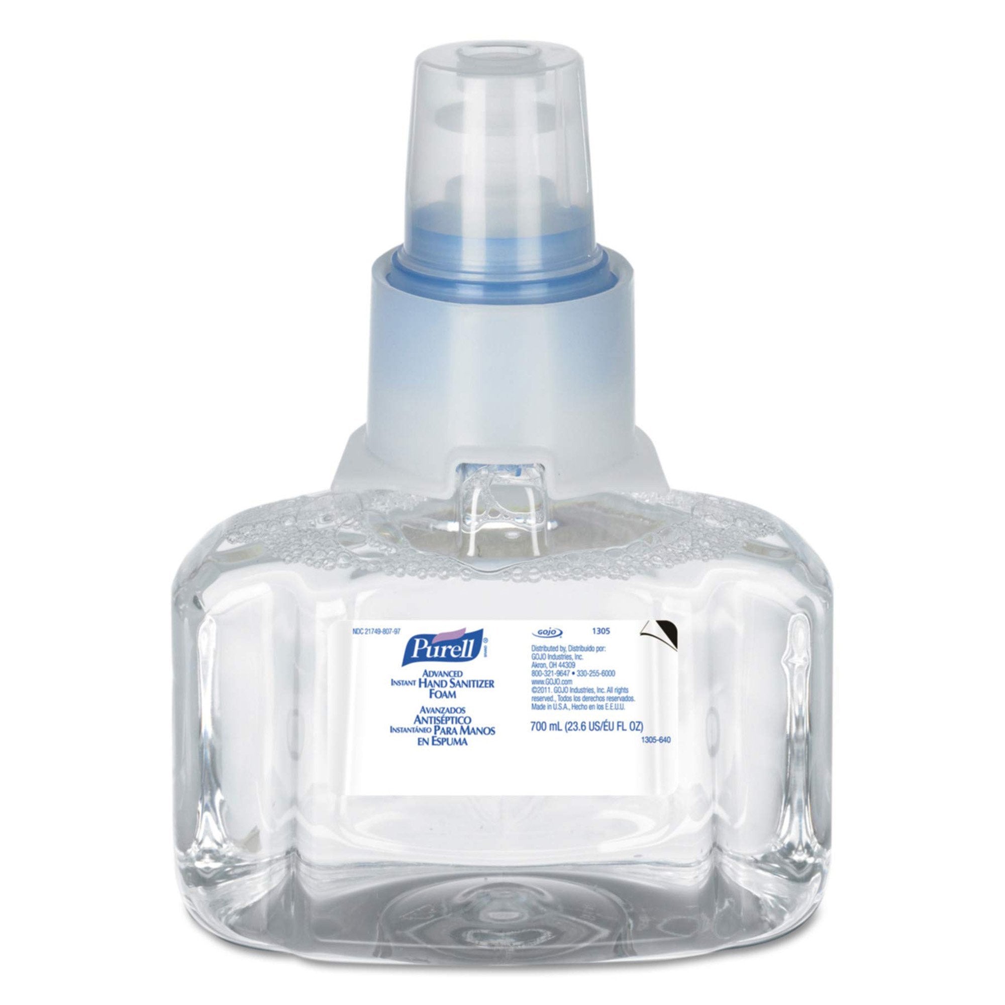 Purell Advanced Hand Sanitizer Foam, 70% Ethyl Alcohol, 700 mL Refill Bottle-Hand Sanitizer Purell Advanced 700 mL Ethyl Alcohol Foaming Dispenser Refill Bottle