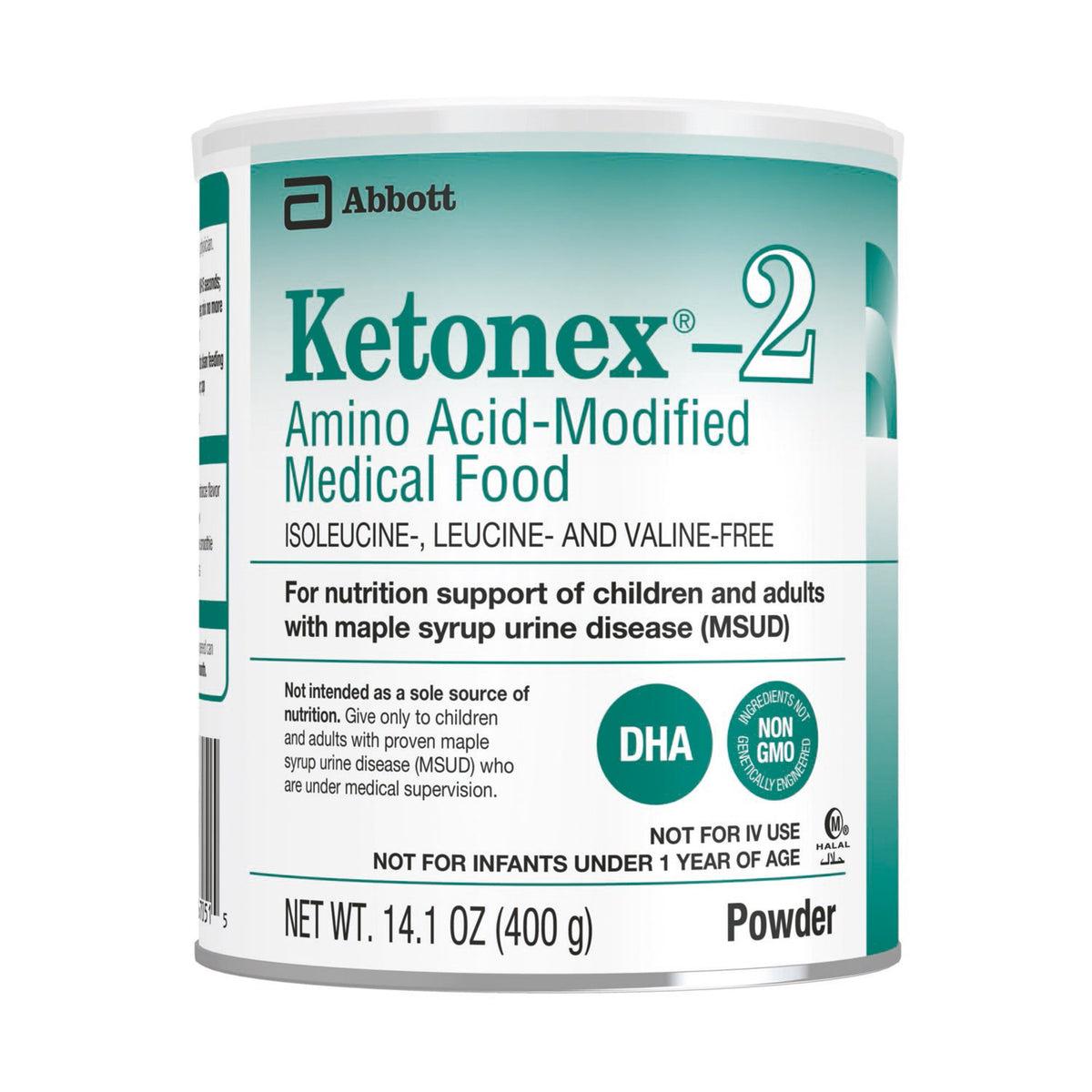Ketonex-2 Amino AcidModified Medical Food for MSUD, 14.1 oz. Can-Oral Supplement Ketonex-2 Unflavored Powder 14.1 oz. Can