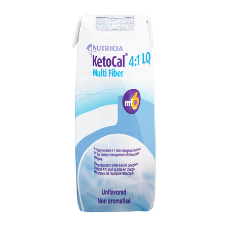 KetoCal 4:1 LQ Multi Fiber Ketogenic Formula for the Dietary Management of Intractable Epilepsy, 8-ounce carton-Oral Supplement KetoCal 4:1 LQ Unflavored Liquid 8 oz. Carton
