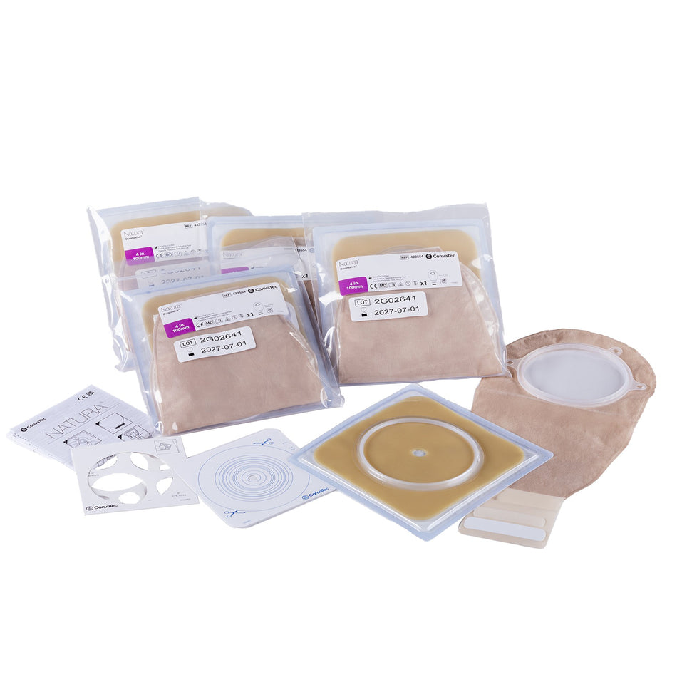 Ostomy Pouch Natura™ One-Piece System Trim To Fit Drainable