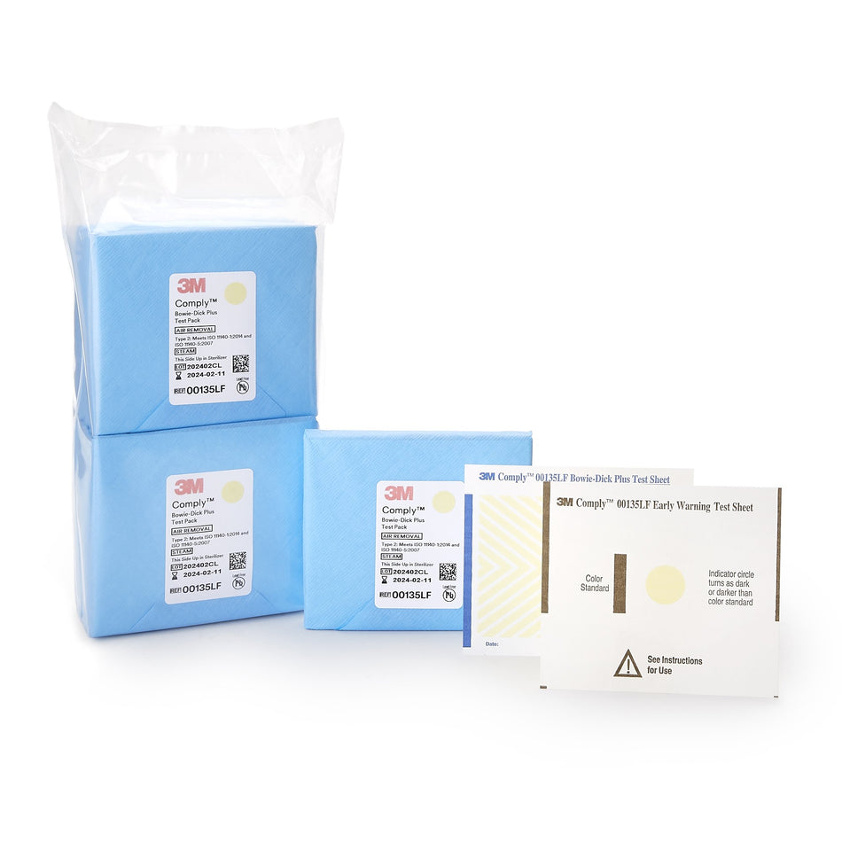 3M Comply Sterilization Bowie-Dick Plus Test Pack-Comply Sterilization Bowie-Dick Test Pack Steam