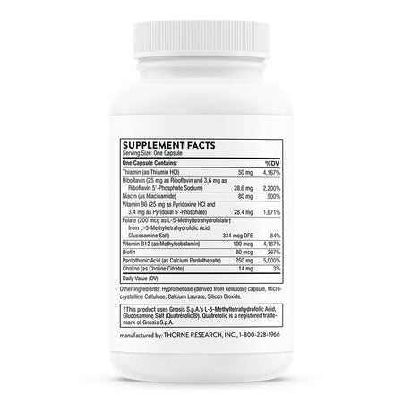Thorne Stress B-Complex Dietary Supplement-Dietary Supplement THORNE Stress B-Complex Multiple Vitamins Various Strengths Capsule 60 per Bottle