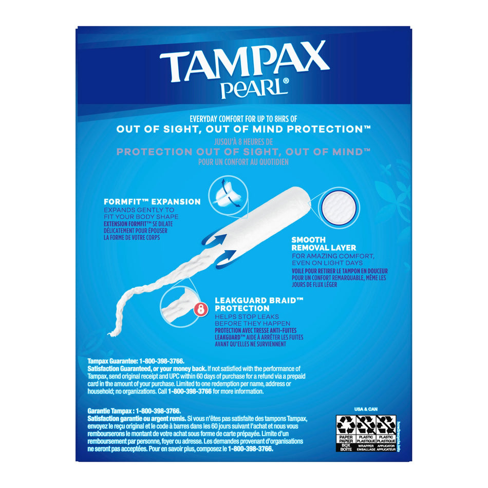 Tampax® Pearl Tampons Super Absorbency Unscented - Personal Hygiene>Feminine Protection>Tampons - Procter & Gamble