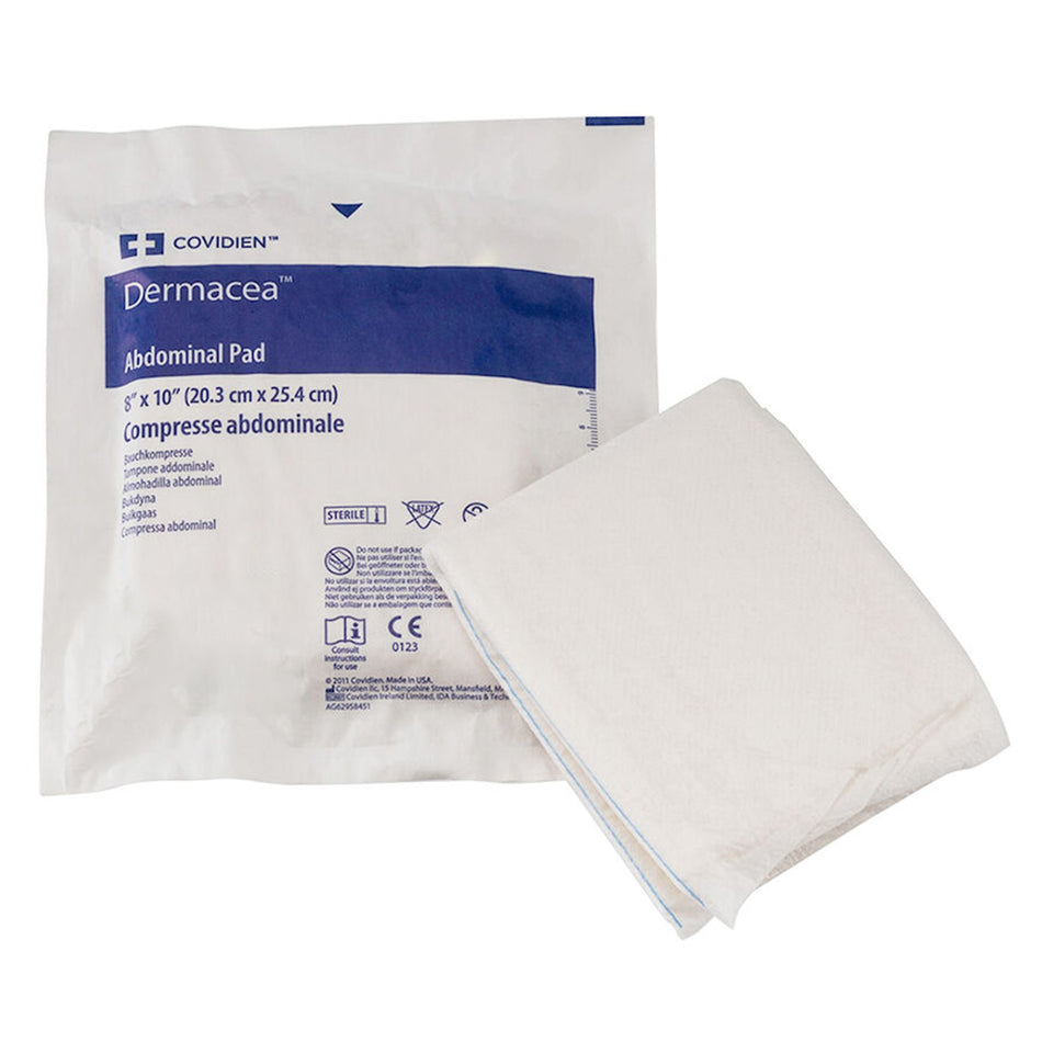Dermacea� Abdominal Pad, 8 x 10 Inch-Abdominal Pad Dermacea� 8 X 10 Inch NonSterile 432 per Case