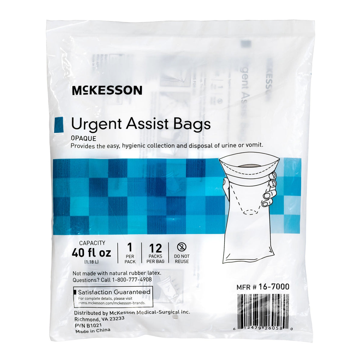 McKesson Opaque Urgent Assist/Emesis Bags - Housekeeping>Bags>Emesis Bags - McKesson Brand
