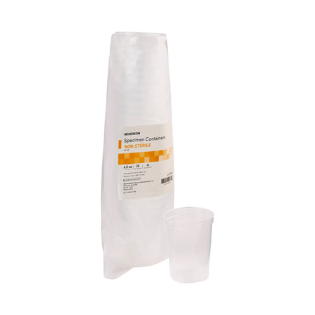 McKesson Specimen Container, 192 mL-Specimen Container McKesson 192 mL (6.5 oz.) Without Closure NonSterile