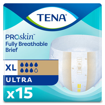 Tena ProSkin Ultra Incontinence Brief, Extra Large-Unisex Adult Incontinence Brief TENA ProSkin Ultra X-Large Disposable Heavy Absorbency