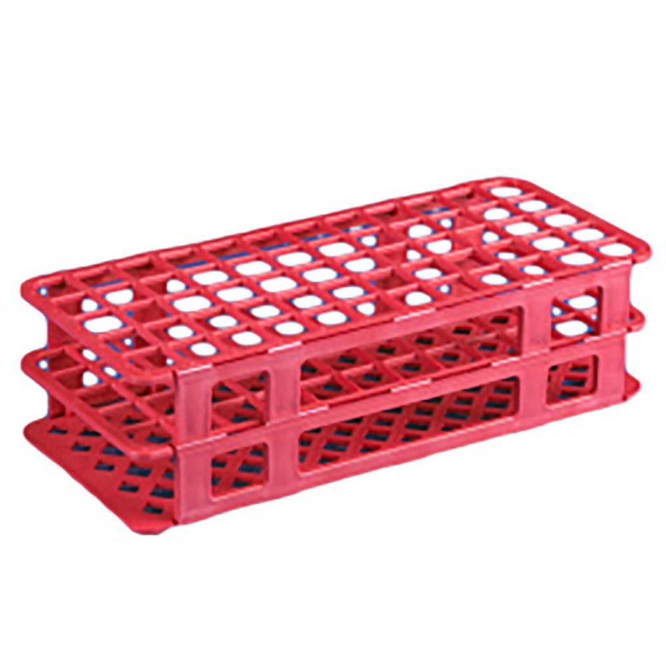 Globe Scientific 456500 Series Test Tube Rack, Rack, Tube, 16/17mm, 60-Place, Red-Stacking Test Tube Rack Globe Scientific 456500 Series 60 Place 15 to 17 mm Tube Size Red 2-4/5 X 4-1/8 X 9-3/5 Inch