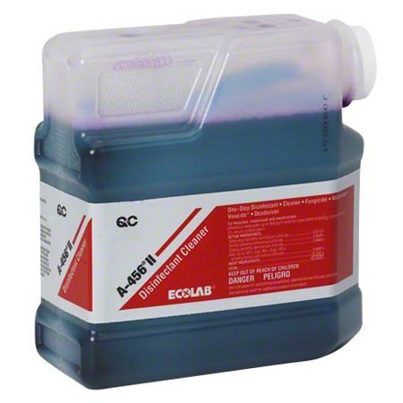 A-456 II Surface Disinfectant Cleaner-A-456 II Surface Disinfectant Cleaner Quaternary Based QC Dispensing System Liquid Concentrate 1.3 Liter Cartridge Floral Scent NonSterile