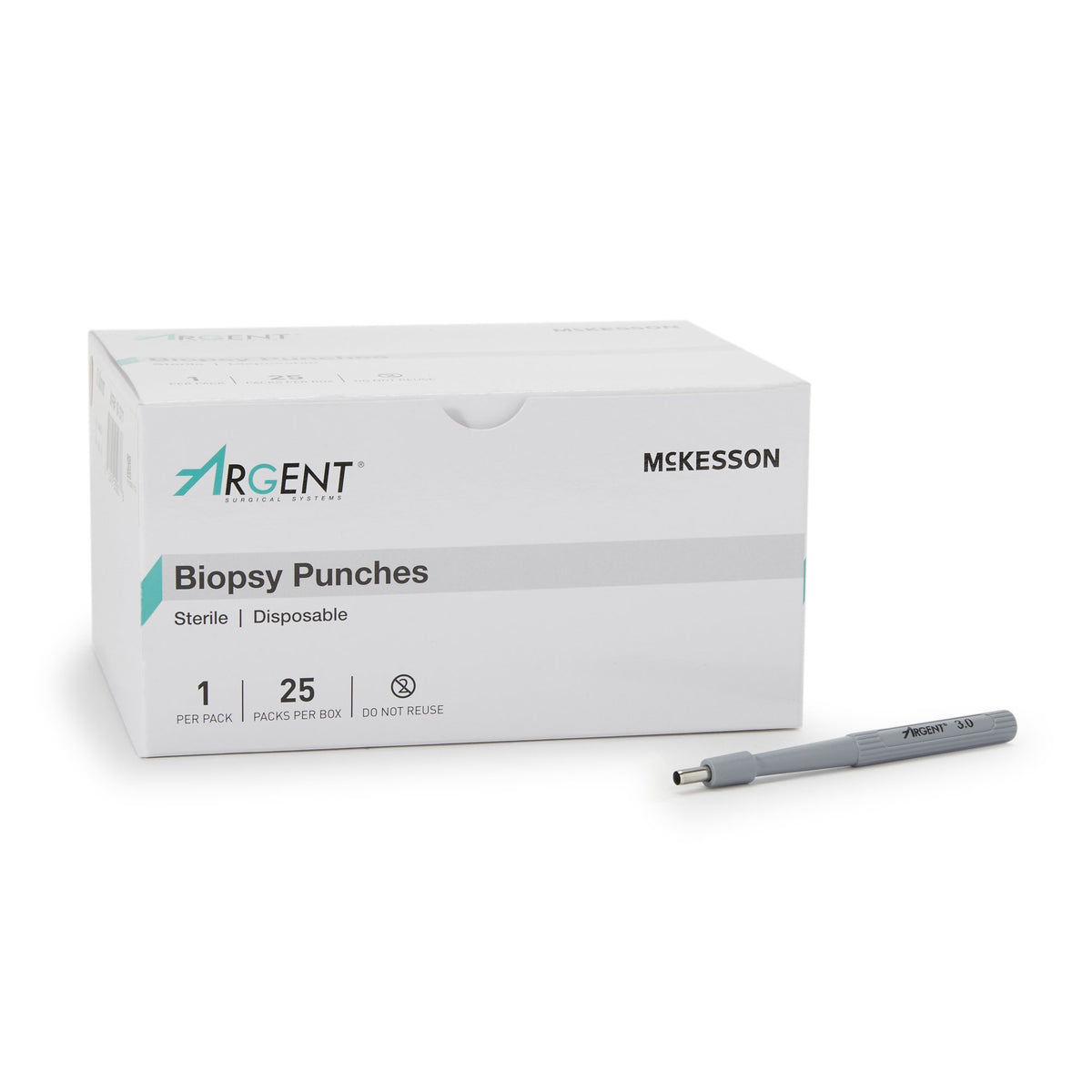 McKesson Argent Disposable Biopsy Punches, 3.0 mm-Biopsy Punch McKesson Argent Dermal 3 mm