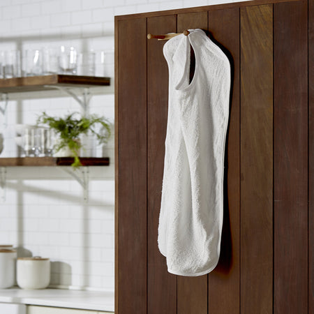 Beck's Classic Terry Adult Bib, White-Bib Hook and Loop Closure Reusable Terry Cloth