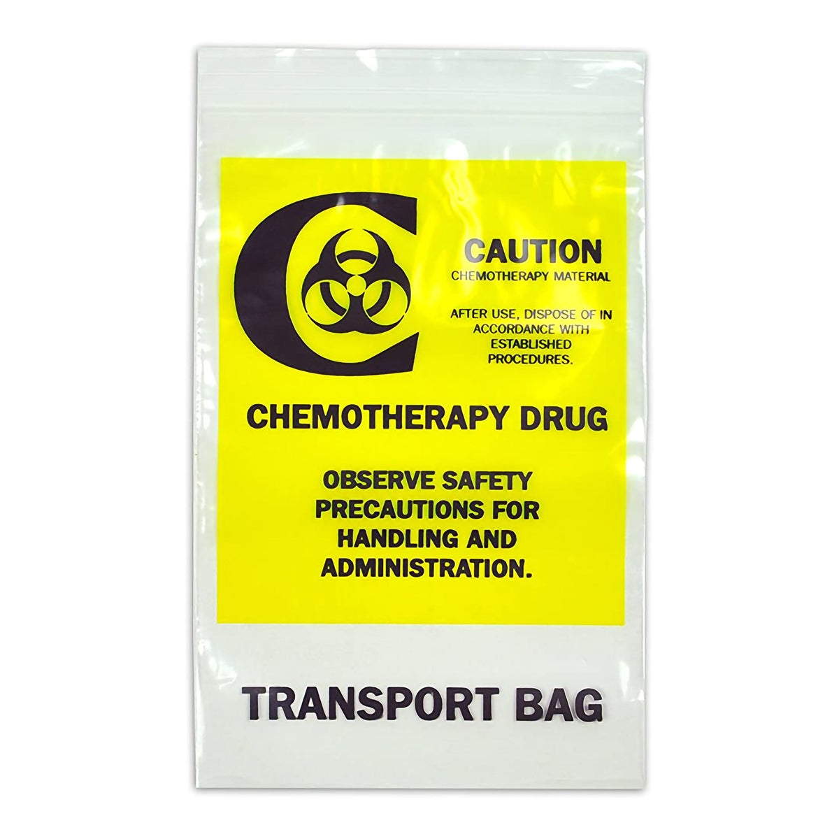 LK Plastics Chemo Drug Transport Bag, 4 Mil, 12 x 15 in.-Chemo Drug Transport Bag Elkay Plastics Clear Bag LDPE 12 X 15 Inch