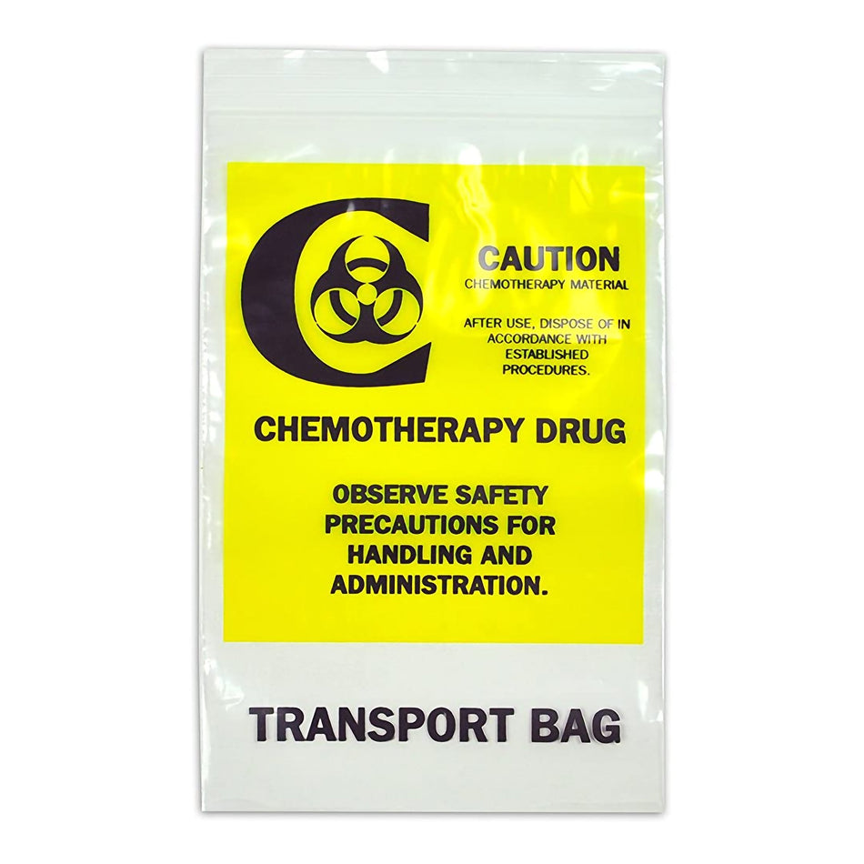 LK Plastics Chemo Drug Transport Bag, 4 Mil, 12 x 15 in.-Chemo Drug Transport Bag Elkay Plastics Clear Bag LDPE 12 X 15 Inch
