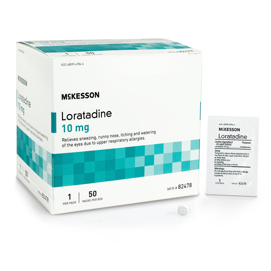 McKesson Loratadine Allergy Relief-Allergy Relief McKesson 10 mg Strength Tablet 1 per Packet