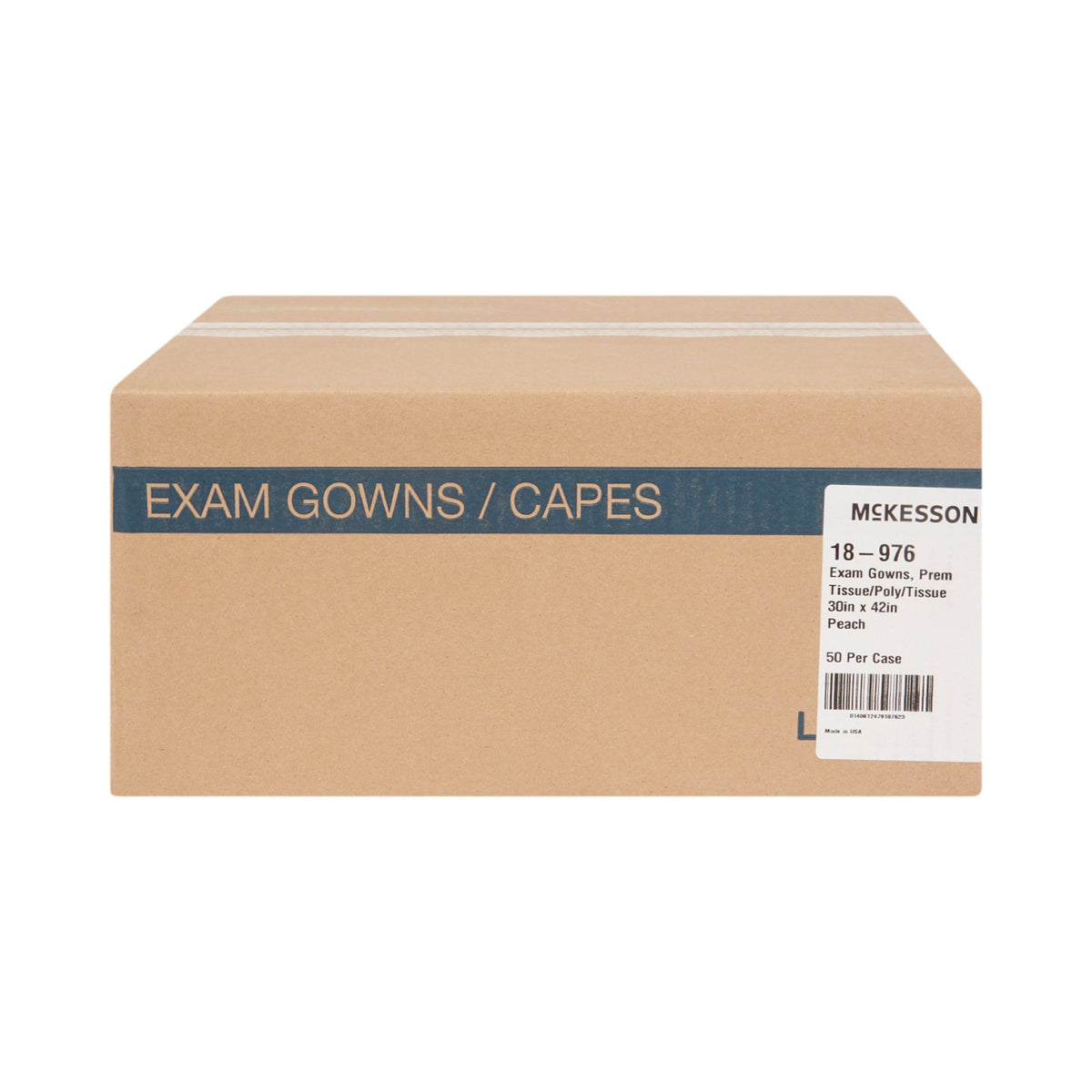 McKesson Patient Exam Gown, One Size Fits Most, Peach-Patient Exam Gown McKesson One Size Fits Most Peach Disposable