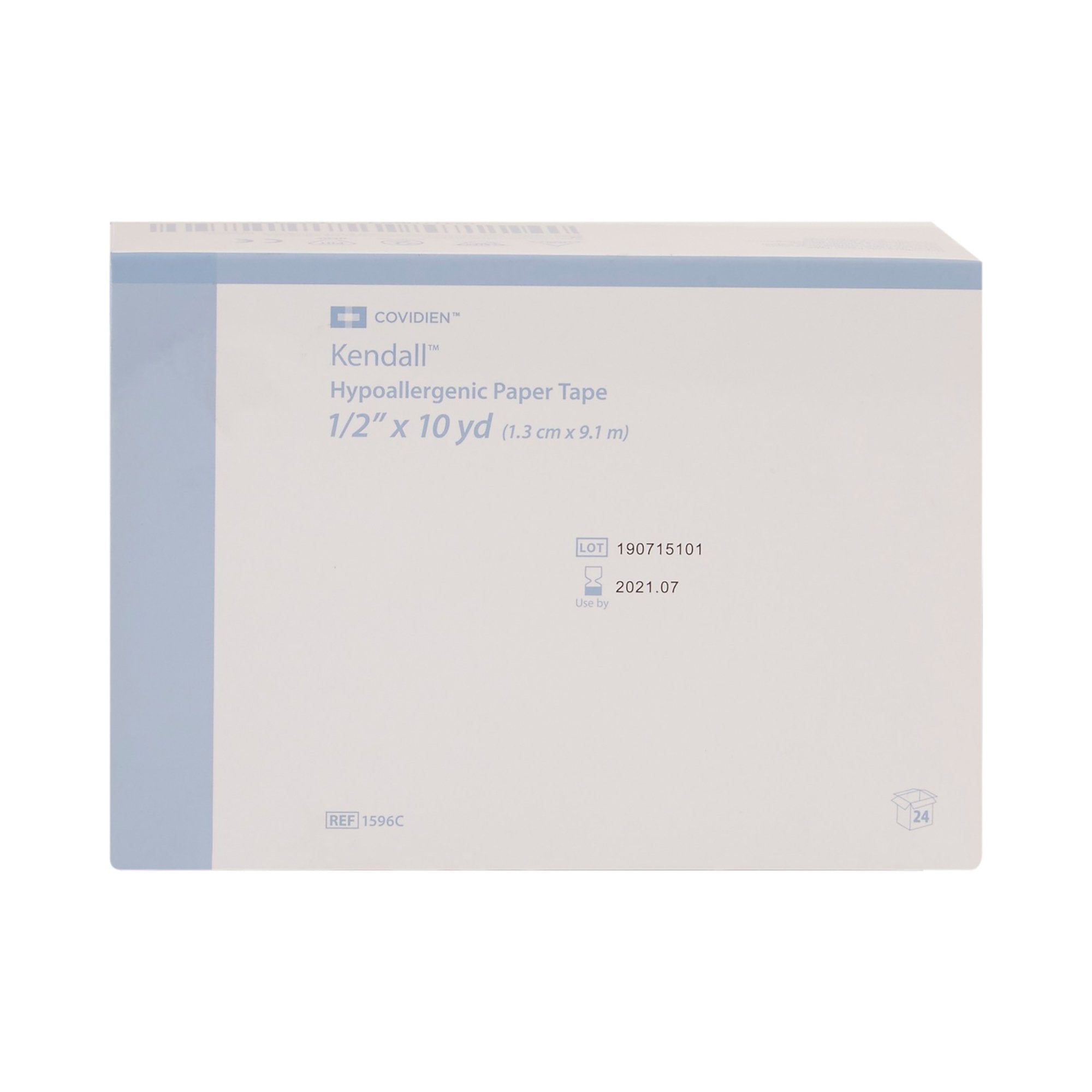 Kendall Hypoallergenic Paper Medical Tape, 1/2 Inch x 10 Yard, White-Hypoallergenic Medical Tape Kendall Hypoallergenic White 1/2 Inch X 10 Yard Paper NonSterile