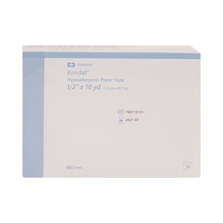 Kendall Hypoallergenic Paper Medical Tape, 1/2 Inch x 10 Yard, White-Hypoallergenic Medical Tape Kendall Hypoallergenic White 1/2 Inch X 10 Yard Paper NonSterile