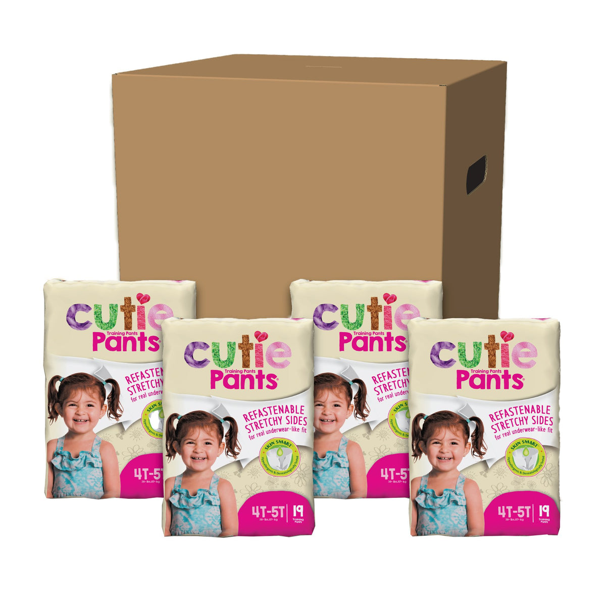 Cutie Pants® Toddler Training Pants, Pink Princess Print, 4T – 5T, Over 35 lbs. - Incontinence>Pediatric Diapers and Train...