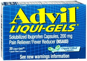 Advil Liqui-Gels Ibuprofen Pain Relief-Pain Relief Advil Liqui-Gels 200 mg Strength Ibuprofen Capsule 20 per Bottle