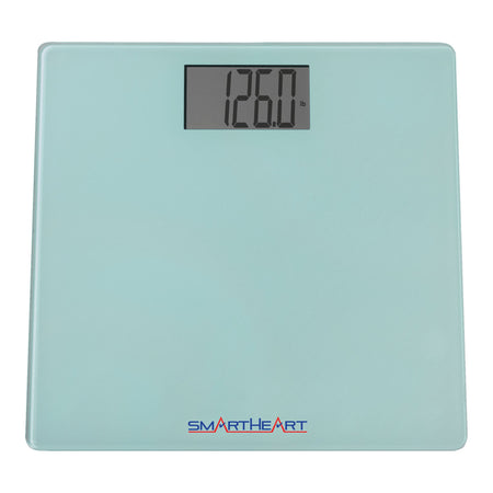SmartHeart Digital Scale, Bathroom Floor Body Scale, 438 lbs Capacity-Floor Scale SmartHeart Digital Display 438 lbs. / 199 kg Capacity Gray Battery Operated
