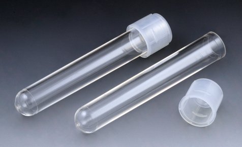 Globe Scientific Test Tube, 15 mL, 17 x 100 mm-Test Tube Plain 15 mL Dual Position Snap Cap Polystyrene Tube
