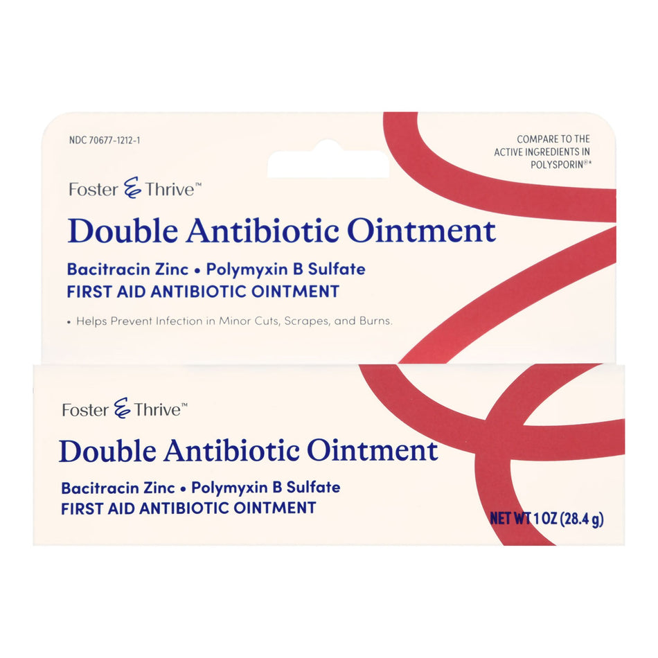 Foster & Thrive� Double Antibiotic Bacitracin Zinc Polymyxin B Sulfate Ointment-First Aid Antibiotic Foster & Thrive� Ointment 1 oz. Tube