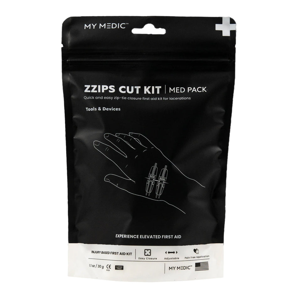 My Medic Med Packs Zzips First Aid Kit for Cuts, Lacerations in Portable Pouch-First Aid Kit My Medic� MED PACKS ZZIPS Cut Kit Plastic Pouch