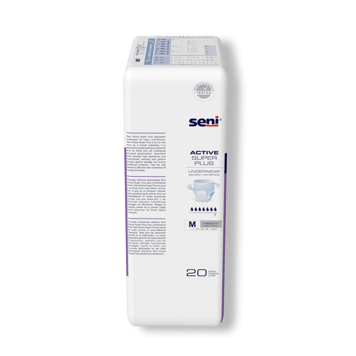 Seni® Active Super Plus Overnight Heavy Absorbent Underwear, Medium - Incontinence>Adult Briefs and Protective Undergarmen...