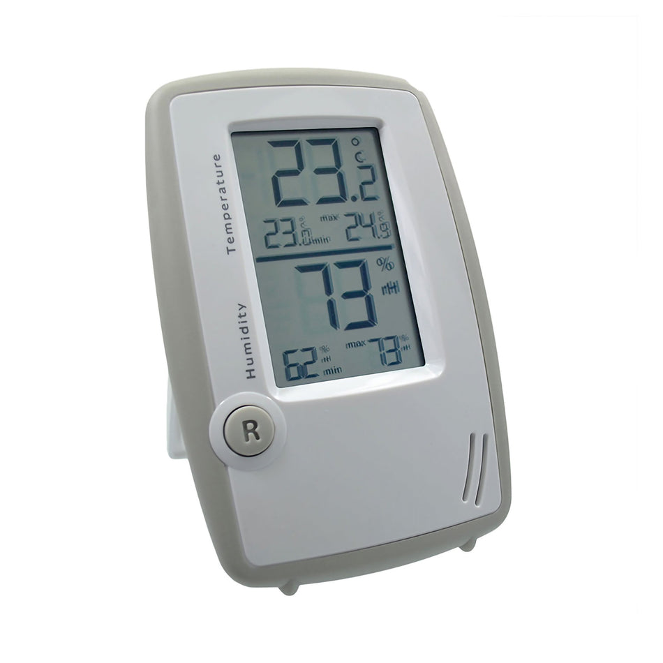 Andwin Scientific Ambient Temperature Thermometer / Hygrometer-Digital Thermometer / Hygrometer Fahrenheit / Celsius 14 to 158 F (-10 to 70 C) Internal Sensor Flip-out Stand / Hanging Battery Operated