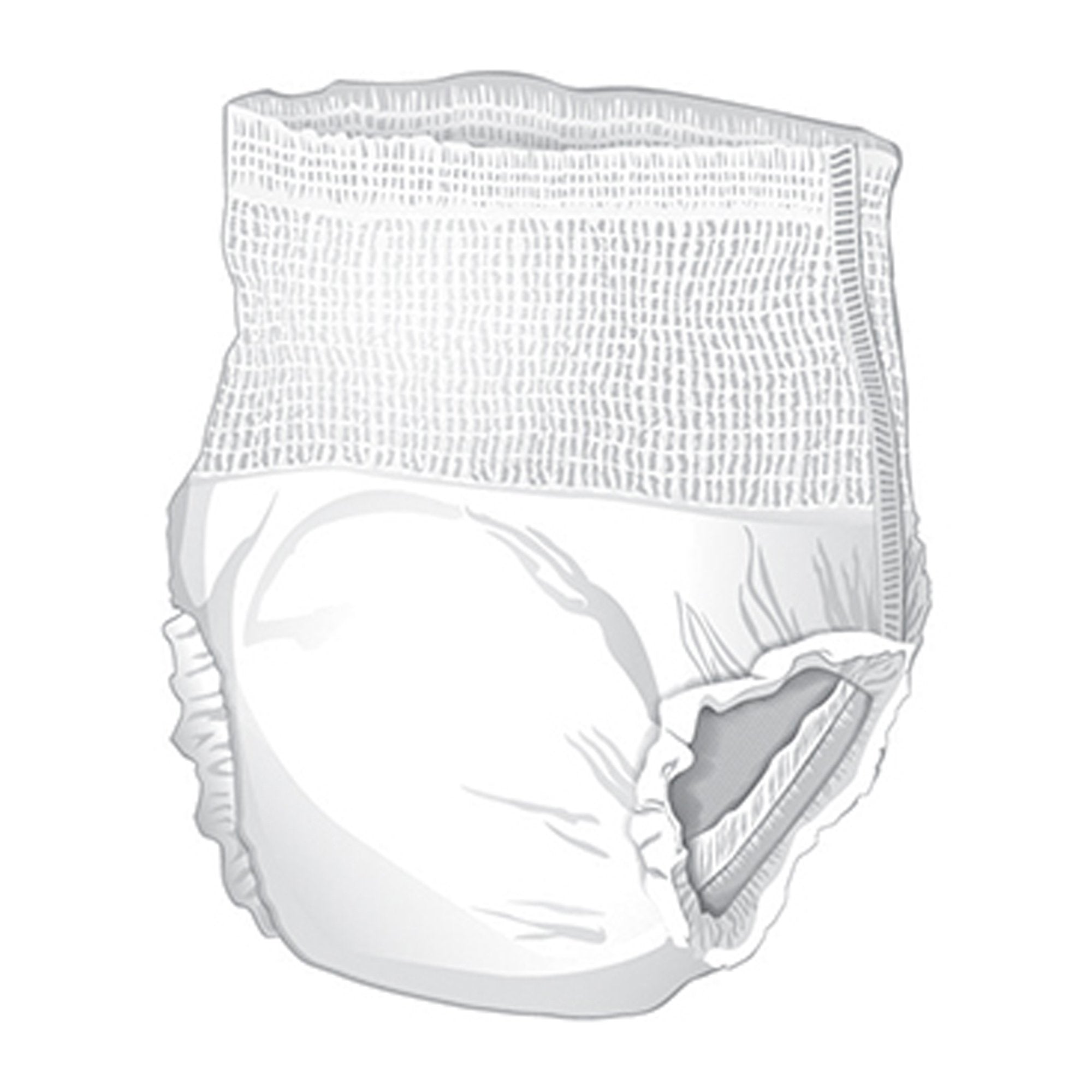 McKesson Ultimate Heavy Absorbency Incontinence Underwear, Large-Unisex Adult Absorbent Underwear McKesson Pull On with Tear Away Seams Large Disposable Heavy Absorbency