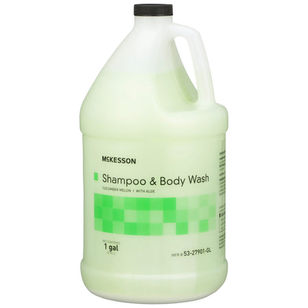 McKesson 2 in 1 Shampoo and Body Wash, Cucumber Melon Scent, 1 Gallon Jug-Shampoo and Body Wash McKesson 1 gal. Jug Cucumber Melon Scent