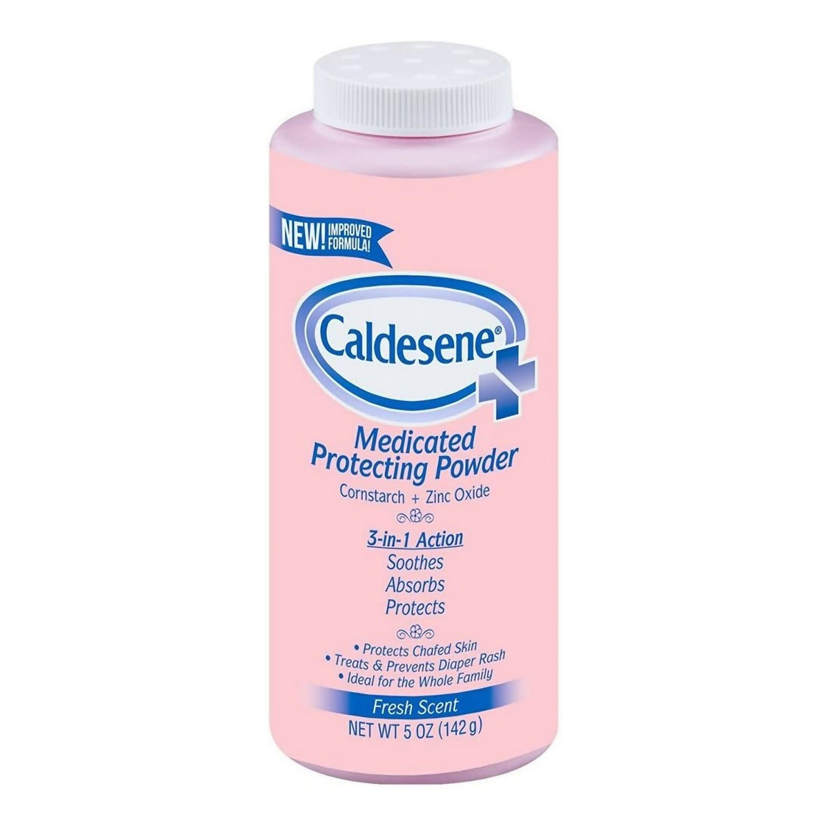 Caldesene Medicated Protecting Powder-Body Powder Caldesene Medicated Protecting 5 oz. Fresh Scent Shaker Bottle 81% Cornstarch / 15% Zinc Oxide