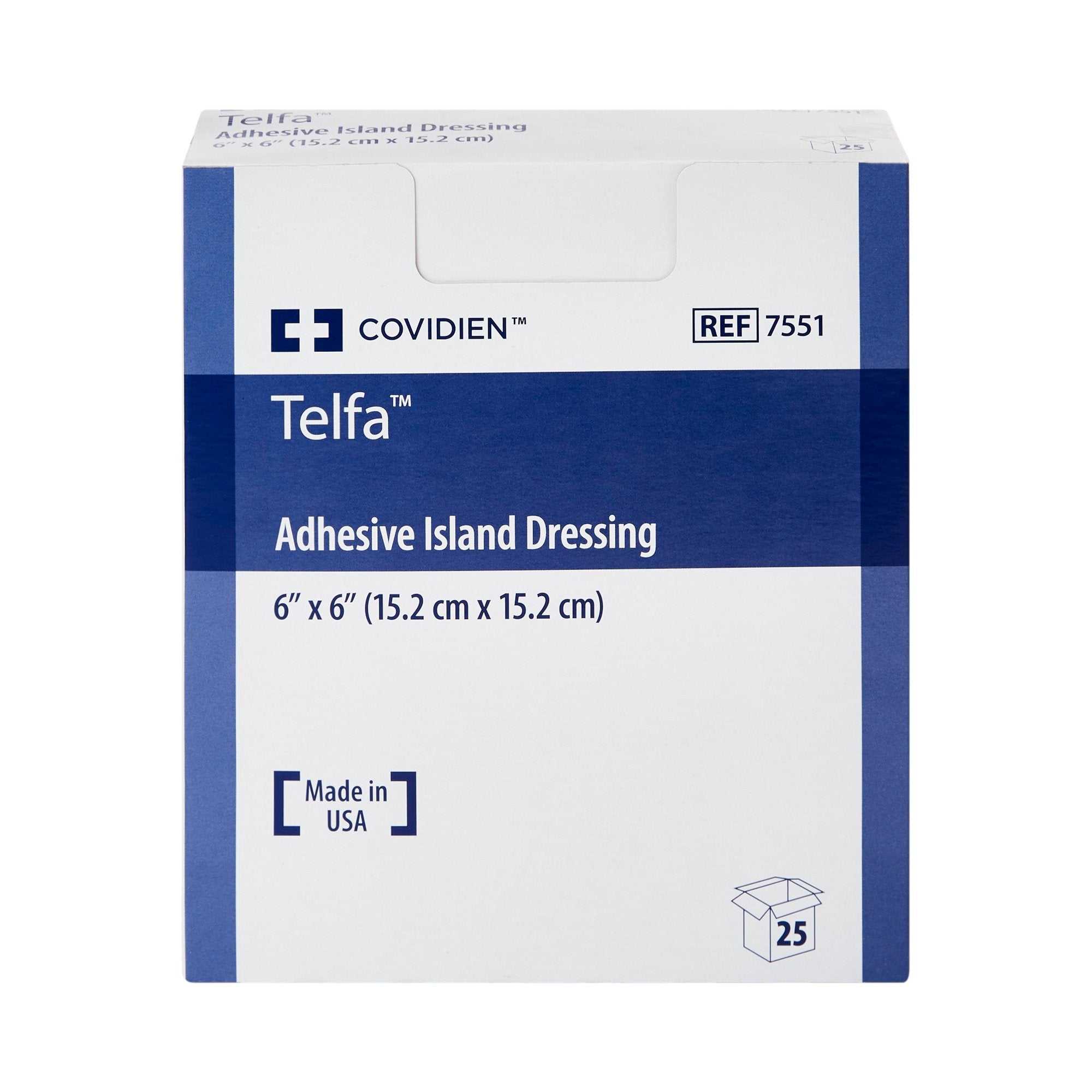 Telfa Island Dressing, 6 x 6 Inch-Island Dressing Telfa 6 X 6 Inch Square Sterile