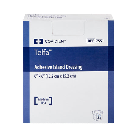 Telfa Island Dressing, 6 x 6 Inch-Island Dressing Telfa 6 X 6 Inch Square Sterile