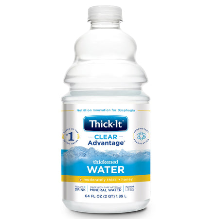 Thick-It Clear Advantage Honey Consistency Thickened Water, 64-ounce Bottle-Thickened Water Thick-It Clear Advantage 64 oz. Bottle Unflavored Liquid IDDSI Level 3 Moderately Thick/Liquidized