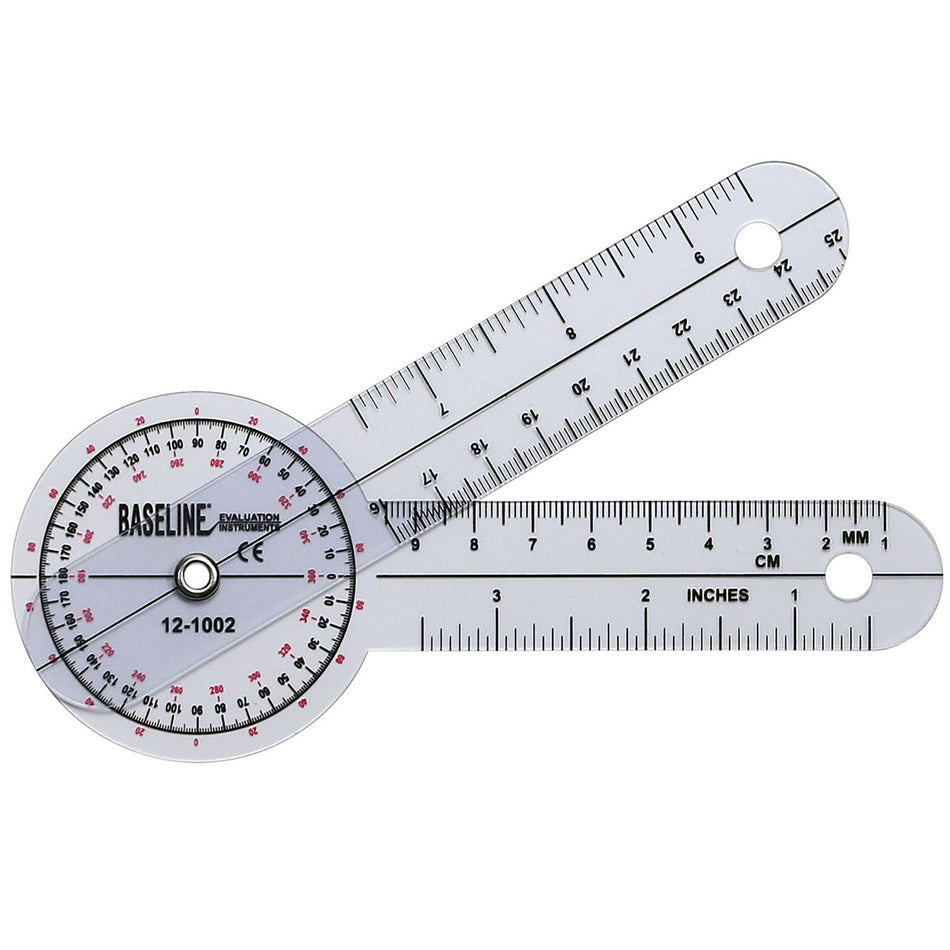 Baseline 360 Head Plastic Goniometer, 6 Inch Arms-Baseline Goniometer