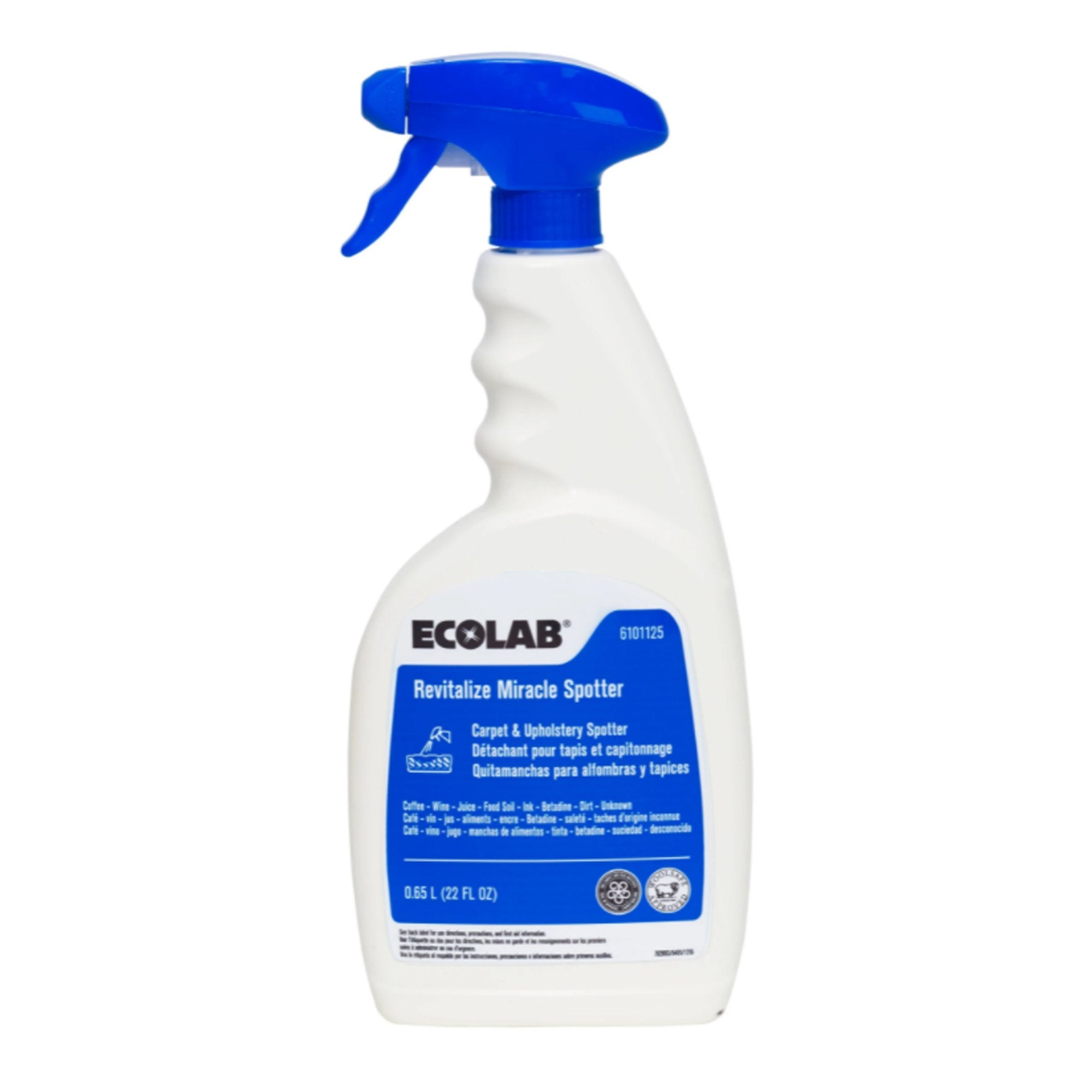 Ecolab Revitalize Miracle Spotter Carpet Stain Remover-Carpet Stain Remover Revitalize Miracle Spotter Liquid 22 oz. Pump Bottle Mild Scent