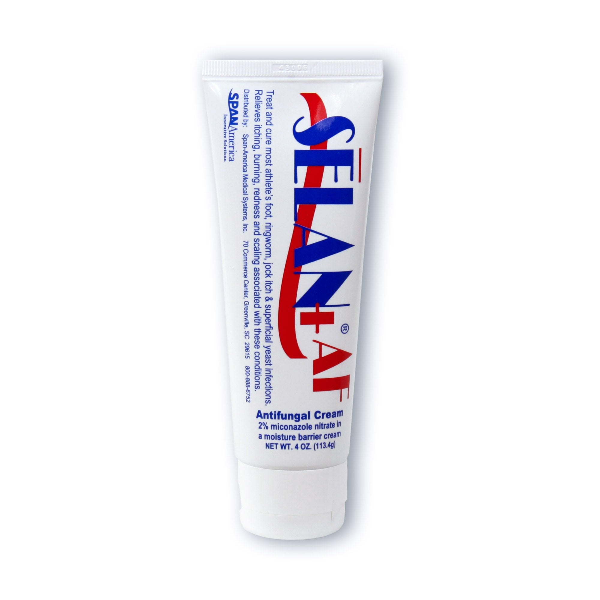 Selan+ AF Antifungal, 4-ounce tube-Antifungal Selan+ AF 2% Strength Cream 4 oz. Tube