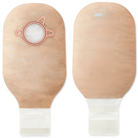 New Image Drainable Beige Colostomy Pouch, 12-Inch Length, 1 Inch Flange-Colostomy Pouch New Image Two-Piece System 12 Inch Length Drainable