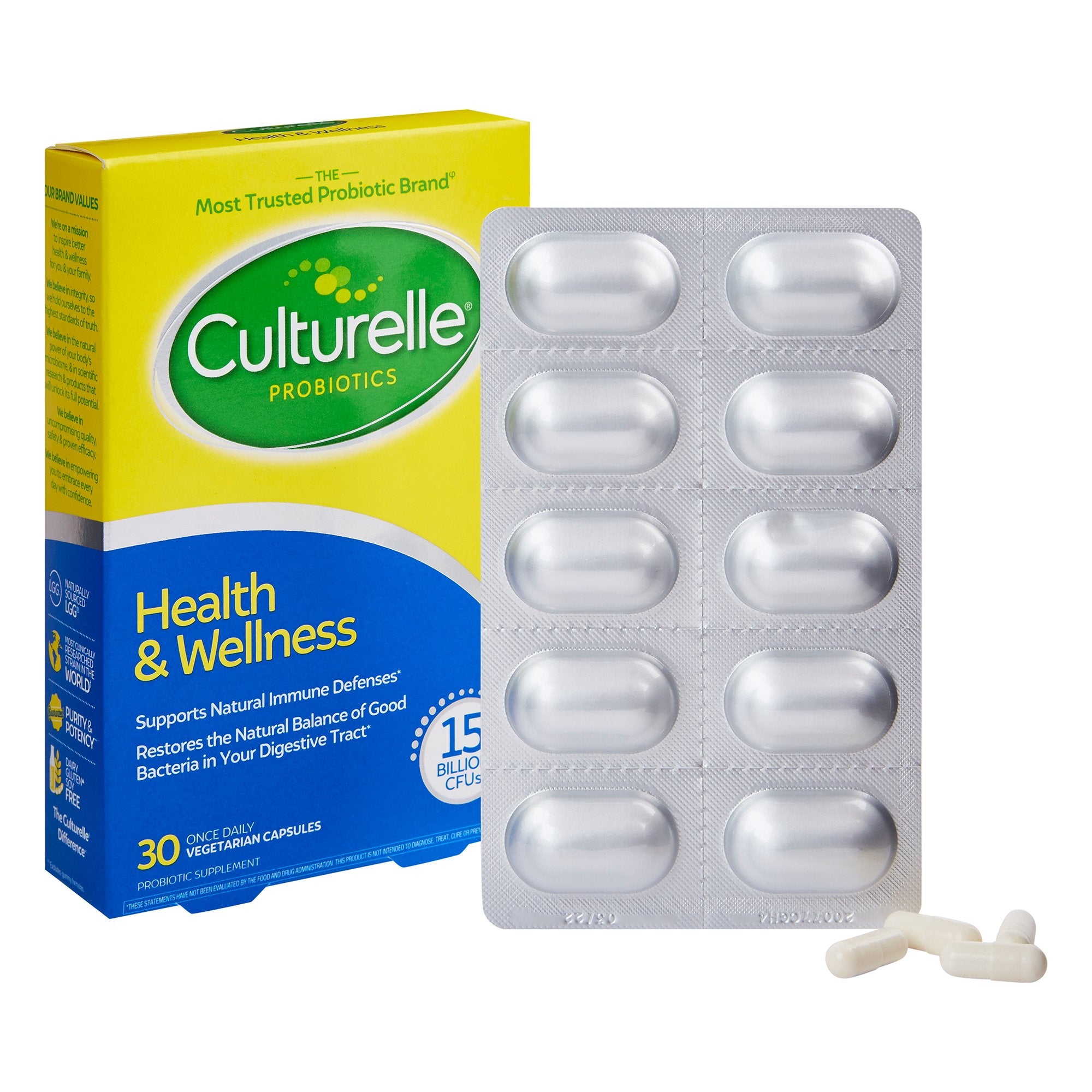 Culturelle Probiotic Dietary Supplement-Probiotic Dietary Supplement Culturelle 30 per Bottle Capsule