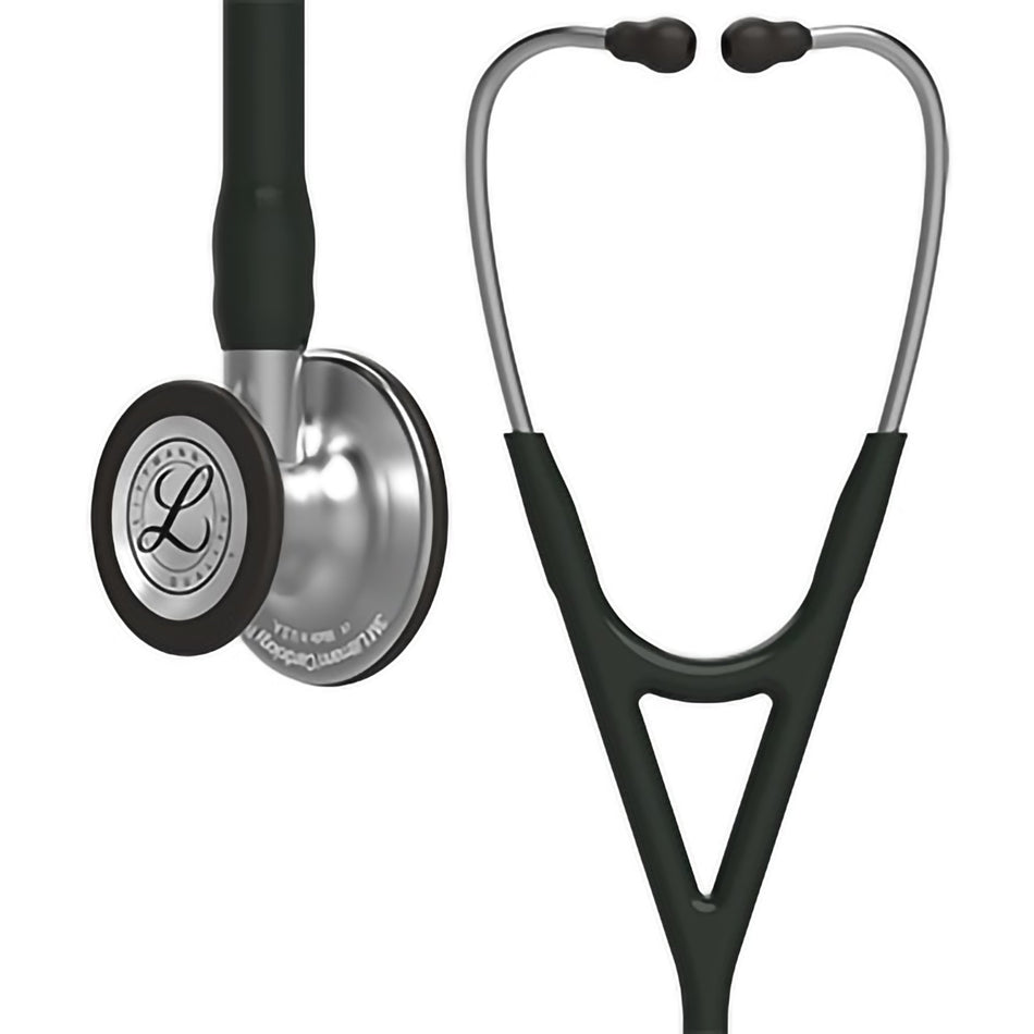3M Littmann Cardiology IV Cardiology Stethoscope-Cardiology Stethoscope 3M Littmann Cardiology IV Black 1-Tube 22 Inch Tube Convertible Chestpiece