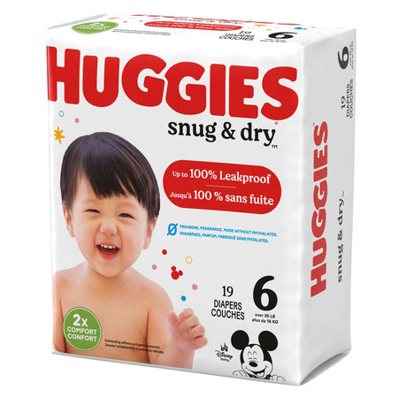 Huggies Snug & Dry Diaper, Size 6-Unisex Baby Diaper Huggies Snug & Dry Size 6 Disposable Heavy Absorbency