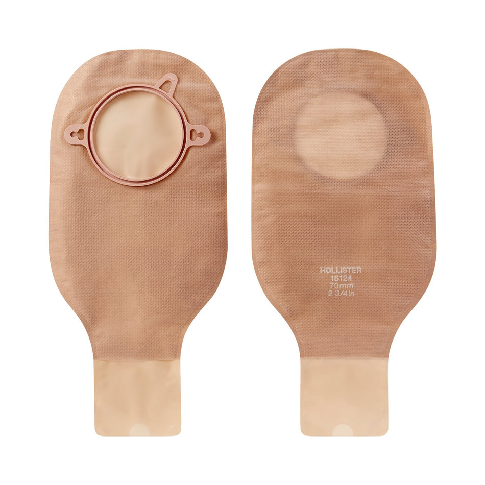 New Image™ 18124 Beige Colostomy Pouch, Pre-cut to Fit 70 mm Stomas, Blue Match - Ostomy>Ostomy Pouches - Hollister